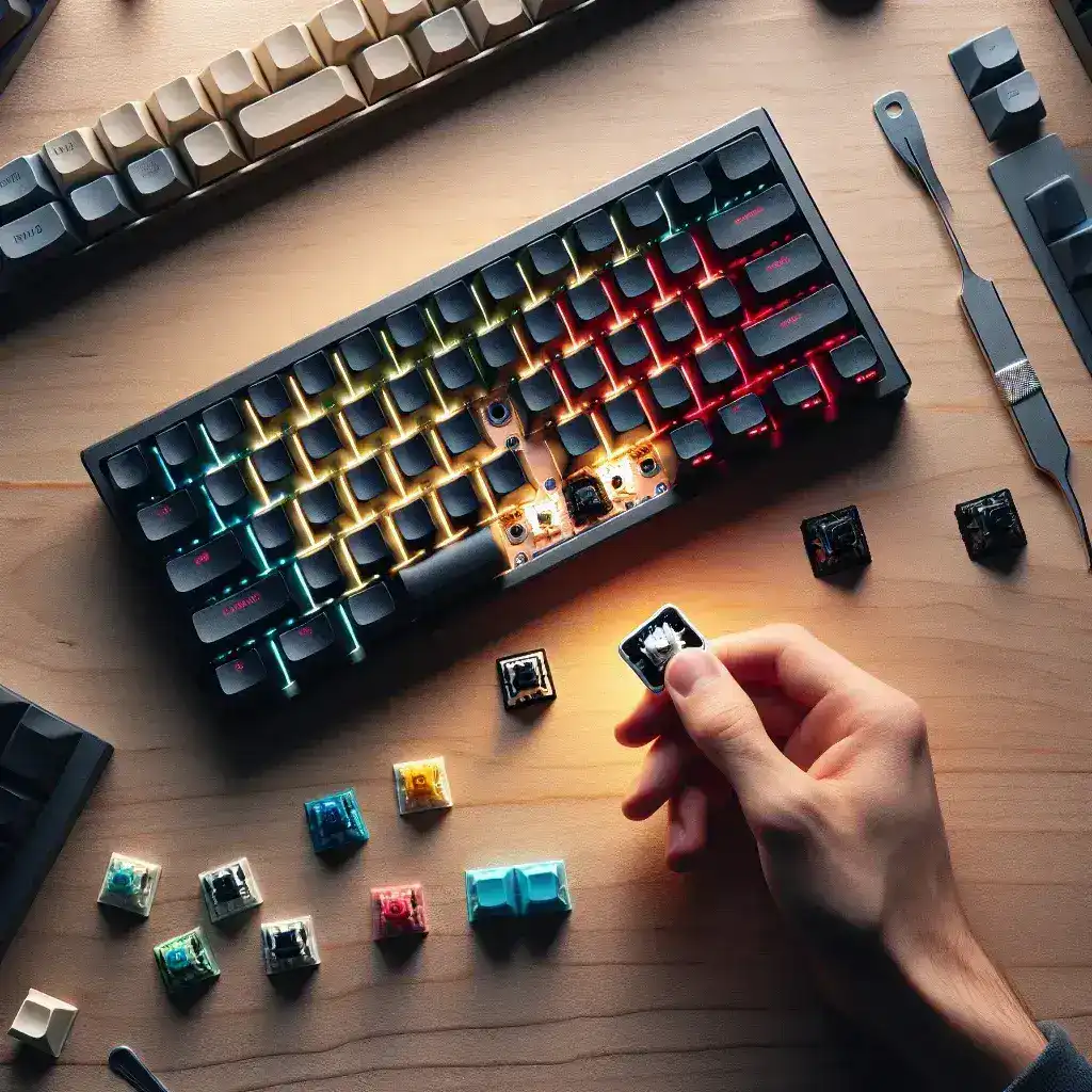 What benefits do mechanical keyboards with hot-swappable switches offer?