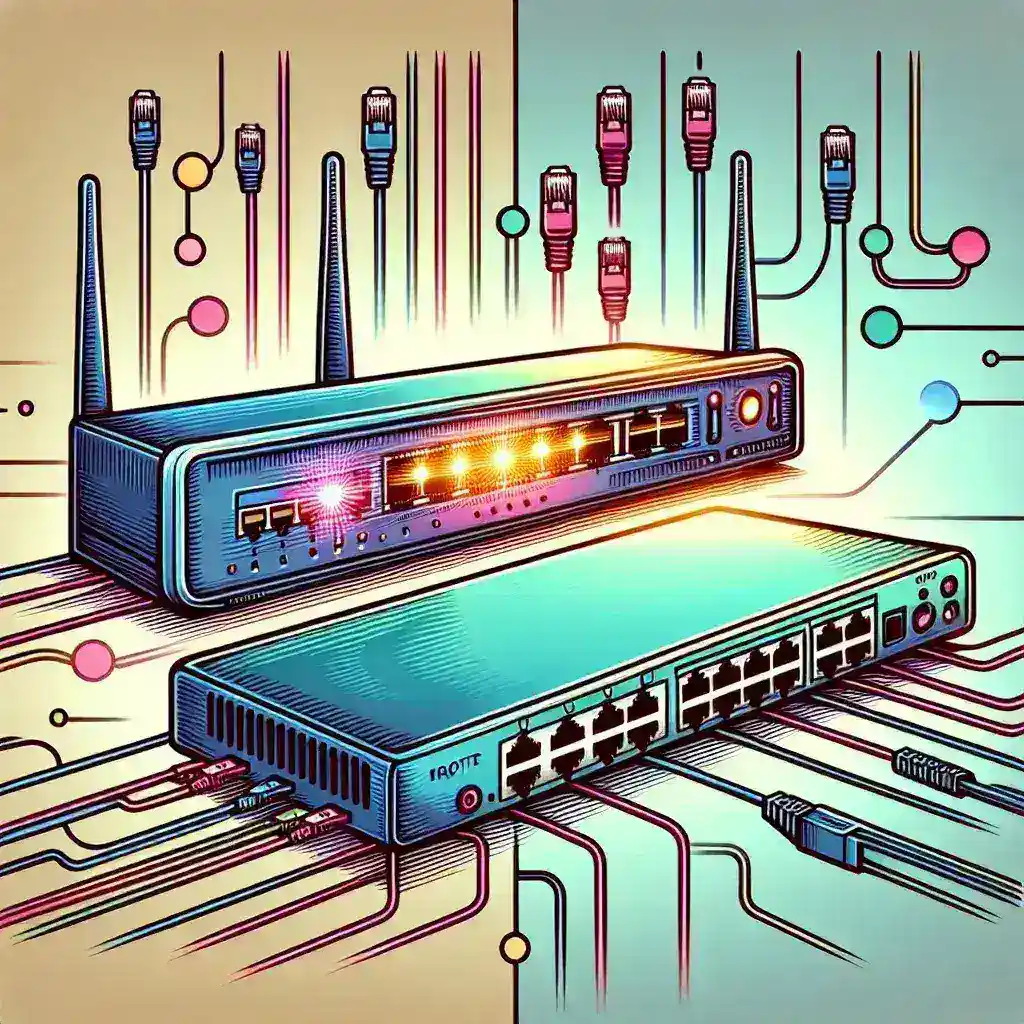 What is the difference between a router and a switch?